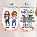 Personalized Bestie Wine Tumbler - Gift Idea For Best Friends with up to 4 Girls - My Best Friend Is My Best Friend