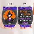 Personalized Witch Wine Tumbler - Halloween Gift Idea For Friends - Hocus Pocus