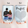 Personalized Perfect Heart Couple Wine Tumbler - Valentine's Day Gift Idea For Couple