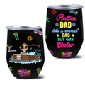 Personalized Pontoon Wine Tumbler - Gift Idea For Father's Day - Pontoon Dad Like A Normal Dad But Way Cooler