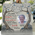 Personalized Memorial Photo Quilt/Fleece Blanket - Memorial Gift Idea For Family Member - A Limb Has Fallen From The Family Tree