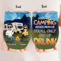 Personalized Camping Friends Wine Tumbler - Up to 7 Friends - Gift Idea For Friends/Camping Lovers - Don't Take Camping Advice From Us You'll Only End Up Drunk