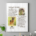 Personalized Memorial Dog Canvas - Upload Photo - Memorial Gift For Dog Lover - Waiting At The Door