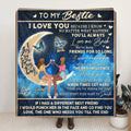 Personalized Besties Fleece Throw Blanket/Quilt/Pillow Cover - Gift Idea For Best Friends/Besties - To My Bestie