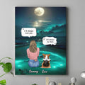 Personalized Memorial Pet Canvas - Memorial Gift Idea For Dog/Cat/Rabbit Lovers - Up to 5 Pets - I'll Always Love You