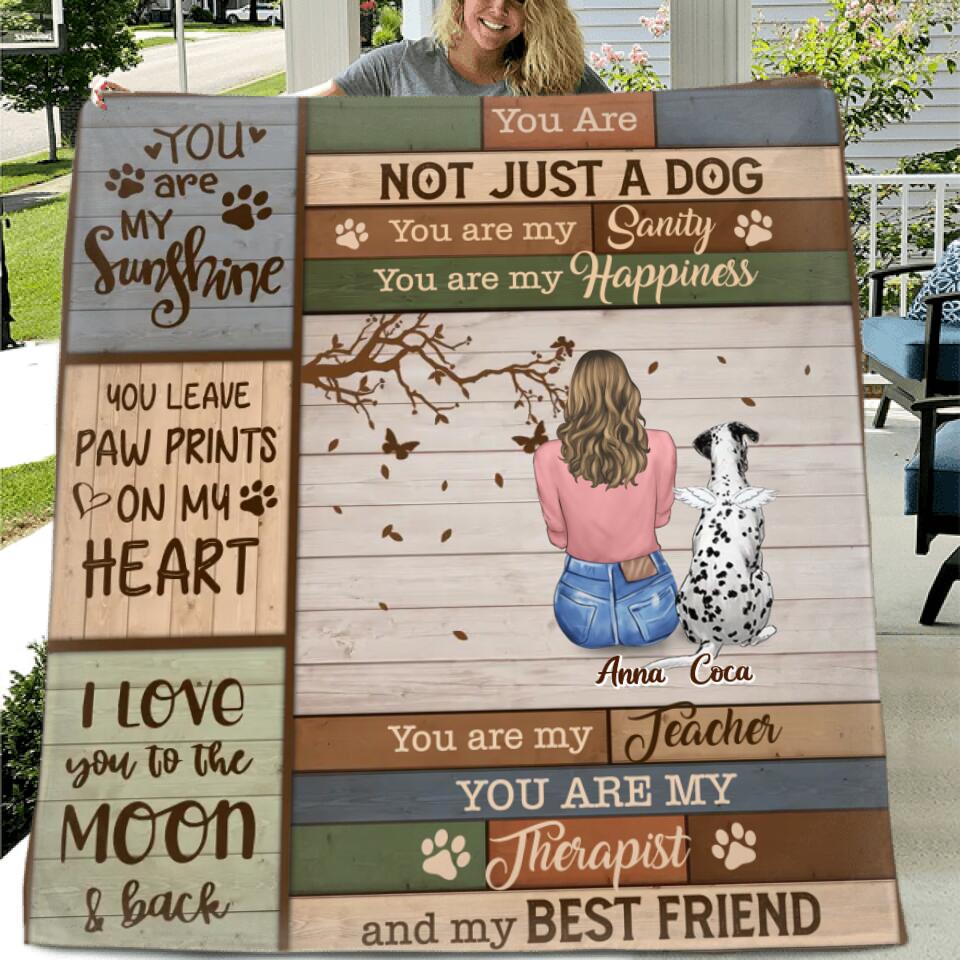 Personalized Dog/Cat Mom Quilt/Fleece Throw Blanket - Gift Idea For Dog Lover, Cat Lover - You Are Not Just A Dog