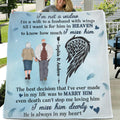 Personalized Memorial Fleece Throw Blanket/Quilt - Memorial Gift Idea From Wife To Husband In Heaven  - He Is Always In My Heart