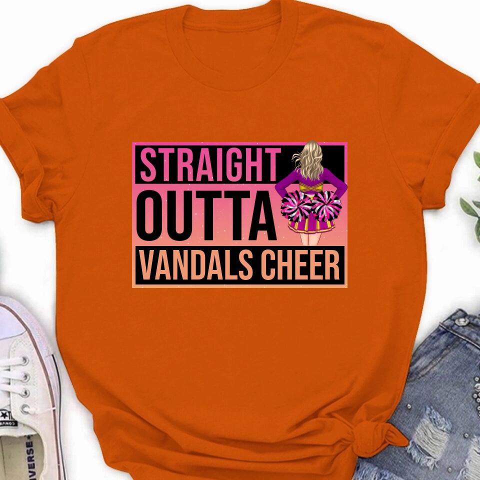 Personalized Cheerleading T-shirt/Long Sleeve/Sweatshirt/Hoodie - Gift For Cheerleaders -  Straight Outta Cheer Team