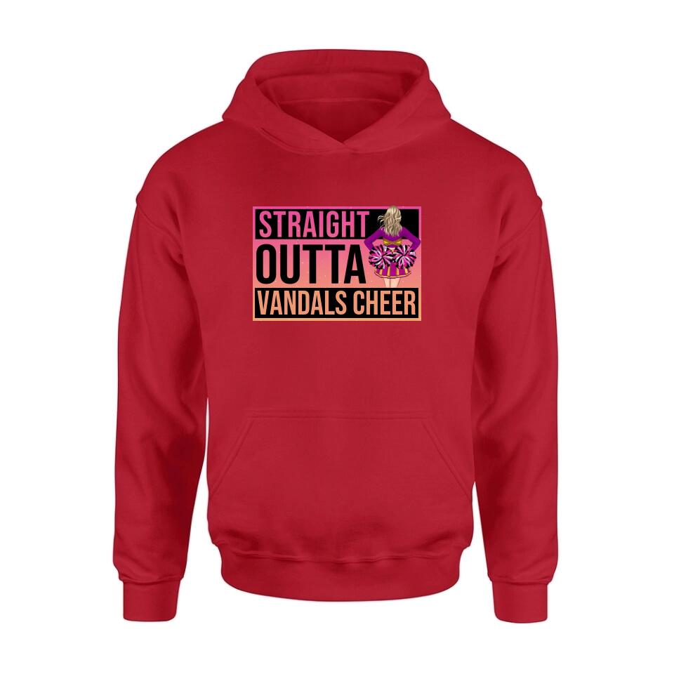 Personalized Cheerleading T-shirt/Long Sleeve/Sweatshirt/Hoodie - Gift For Cheerleaders -  Straight Outta Cheer Team