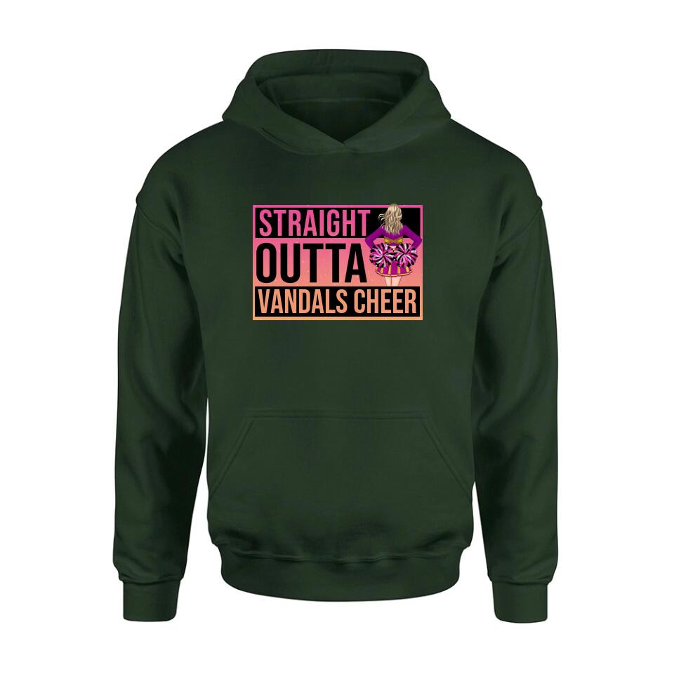 Personalized Cheerleading T-shirt/Long Sleeve/Sweatshirt/Hoodie - Gift For Cheerleaders -  Straight Outta Cheer Team