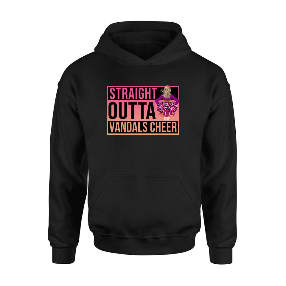 Personalized Cheerleading T-shirt/Long Sleeve/Sweatshirt/Hoodie - Gift For Cheerleaders -  Straight Outta Cheer Team