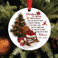 Personalized Christmas In Heaven Circle Wooden Ornament - Memorial Gift Idea - You May Not See Them But They Will Be There