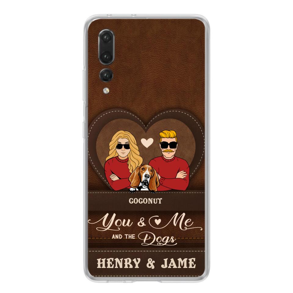 Personalized You & Me And The Dogs Phone Case - Up to 5 Dogs - Valentine's Day Gift Idea For Couple/Dog Lover - Case For Xiaomi, Oppo And Huawei