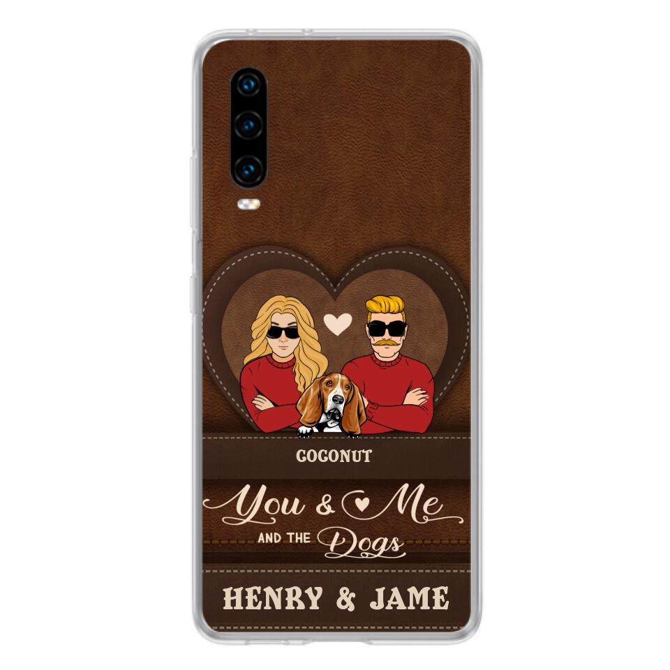 Personalized You & Me And The Dogs Phone Case - Up to 5 Dogs - Valentine's Day Gift Idea For Couple/Dog Lover - Case For Xiaomi, Oppo And Huawei