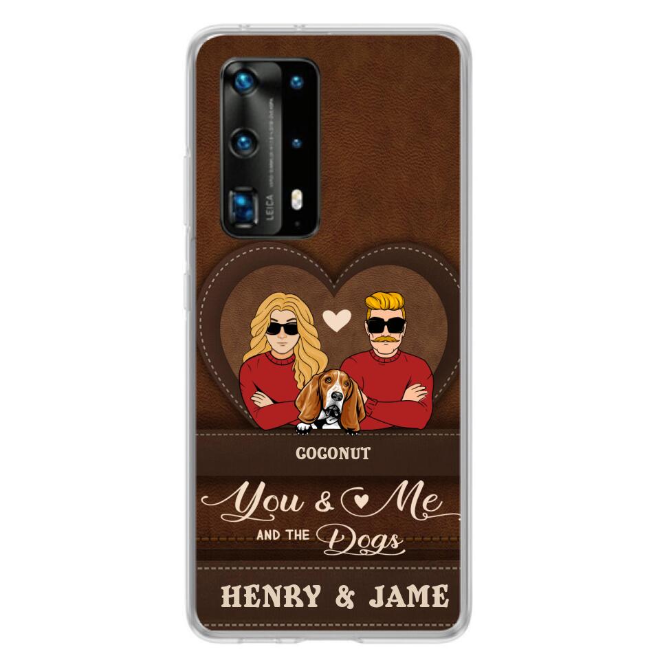 Personalized You & Me And The Dogs Phone Case - Up to 5 Dogs - Valentine's Day Gift Idea For Couple/Dog Lover - Case For Xiaomi, Oppo And Huawei