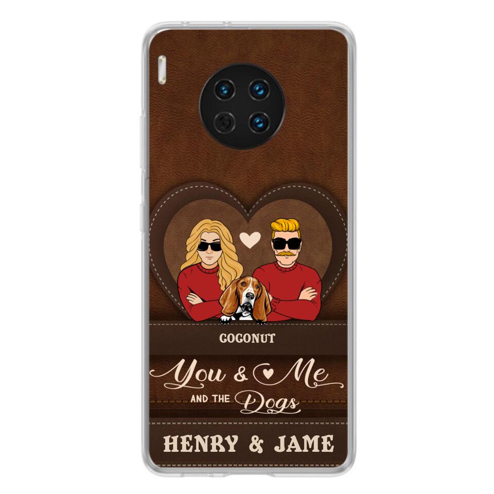 Personalized You & Me And The Dogs Phone Case - Up to 5 Dogs - Valentine's Day Gift Idea For Couple/Dog Lover - Case For Xiaomi, Oppo And Huawei