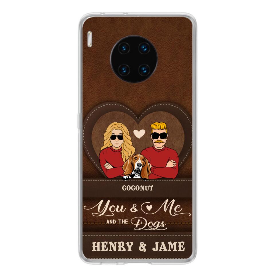 Personalized You & Me And The Dogs Phone Case - Up to 5 Dogs - Valentine's Day Gift Idea For Couple/Dog Lover - Case For Xiaomi, Oppo And Huawei