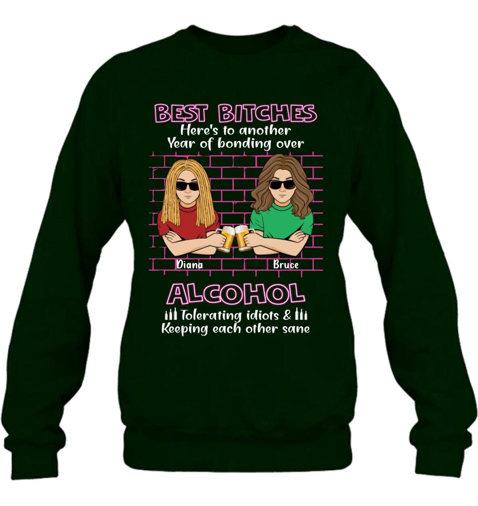 Personalized Bestie T-shirt/Sweatshirt/Long Sleeve/Hoodie - Best Bitches - Gift Idea For Bestie/Friend/Sister/Birthday