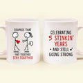 Personalized Fart Couple Coffee Mug - Anniversary/Valentine's Day Gift Idea For Couple/Husband& Wife - Couples That Fart Together Stay Together