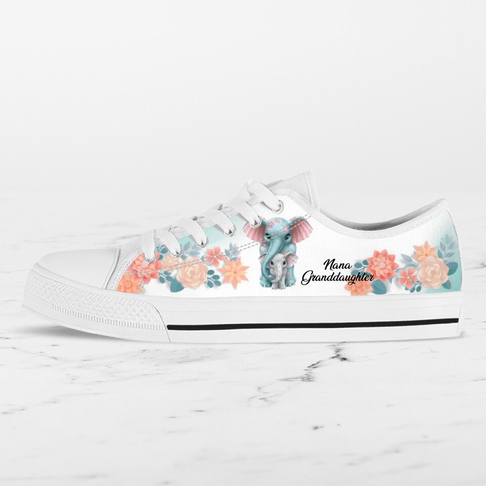 Personalized Grandma & Grandchild Sneakers - Gift Idea For Granddaughter/Grandson - Love From Gramma
