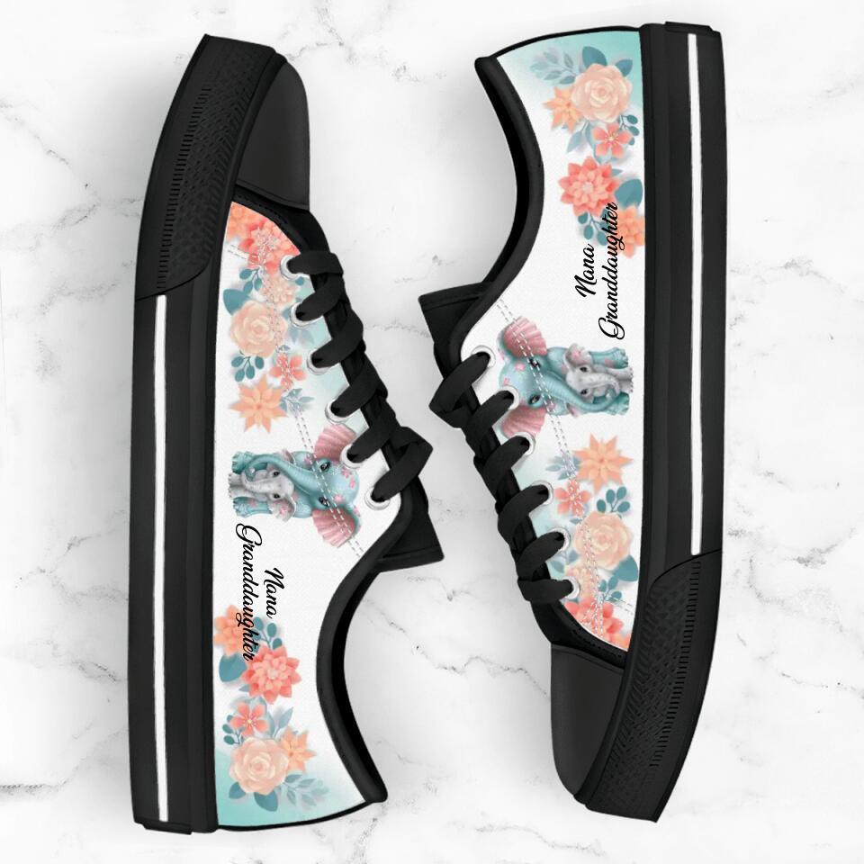 Personalized Grandma & Grandchild Sneakers - Gift Idea For Granddaughter/Grandson - Love From Gramma