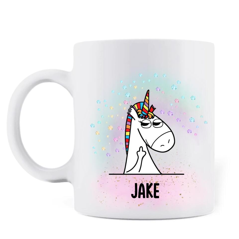 Personalized Unicorn Friends Mug - Up to 5 Unicorns - Gift Idea For Friends/Besties - Forget Sugar & Spice I'm Full Of Sarcasm & Profanity