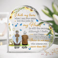 Personalized Memorial Acrylic Plaque - Memorial Gift Idea For Couple - I Hide My Tears When I Say Your Name