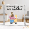 Personalized Pet Mom/Dad Square Acrylic Plaque - Up to 4 Dogs/Cats - Gift Idea For Dog/Cat Lover - You Were My Favorite Hello and My Hardest Goodbye