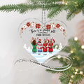 Personalized Besties Heart Acrylic Ornament - Up to 3 Besties - There Is No Greater Gift Than Sisters