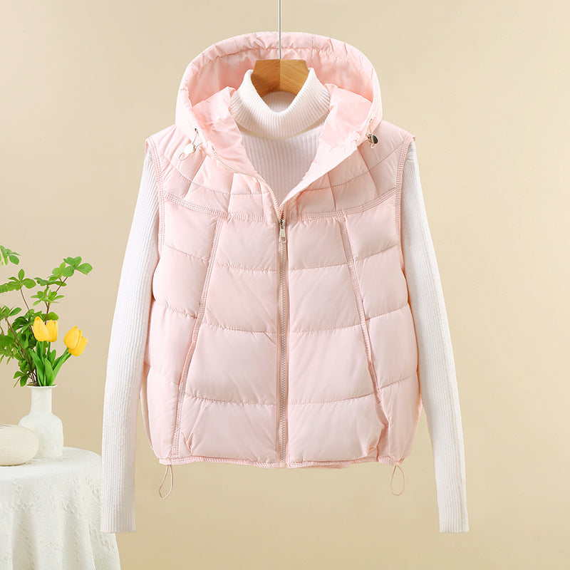 Korean-style Versatile Padded Cropped Jacket For Petite Figures