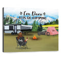 Personalized Camping Canvas - Man/Woman/Couple With Up to 5 Pets - I'm Done Let's Go Camping