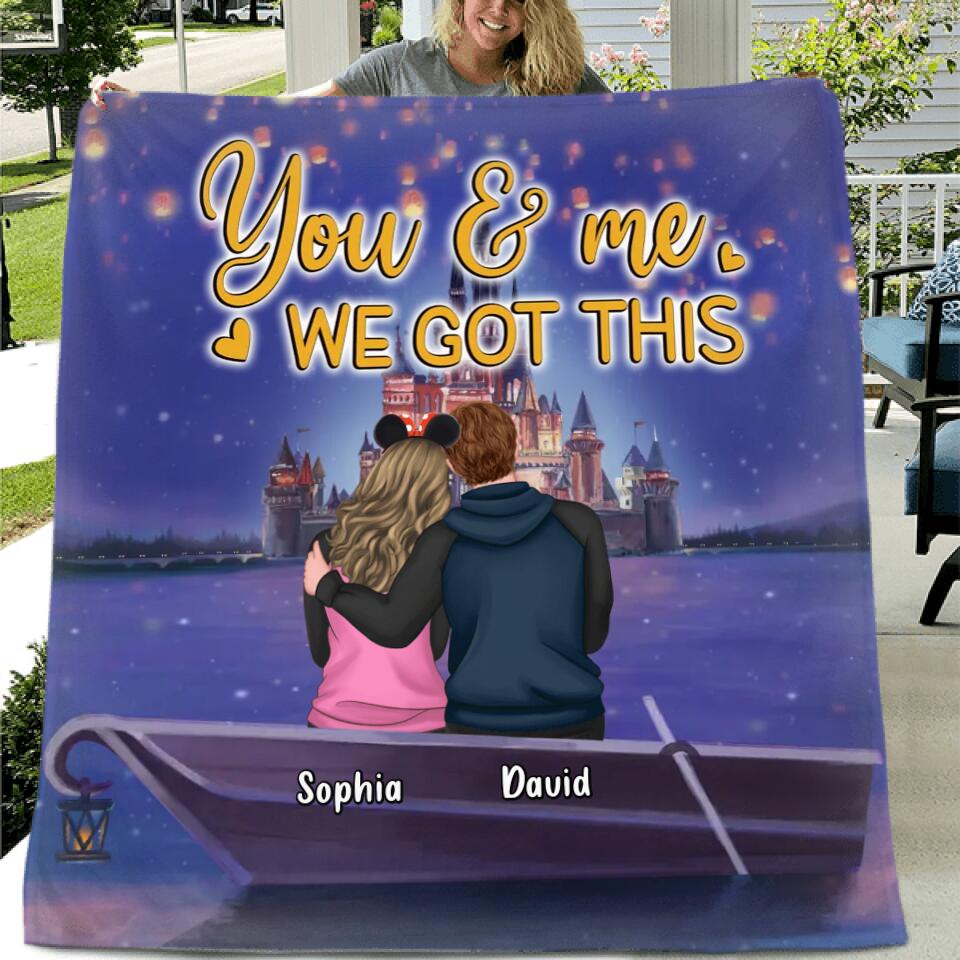 Personalized Couple Fleece Throw Blanket/Quilt - Best Gift Idea For Couple - You & Me We Got This