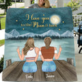 Personalized Boho Best Friend Fleece Blanket/Quilt - Up to 3 Besties