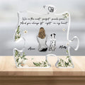 Personalized Memorial Pet Acrylic Puzzle Plaque - Up to 4 Pets - Gift Idea For Dog/Cat Lovers - We're The Most Perfect Puzzle Piece And You Always Fit Right In My Heart
