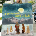 Personalized Dog Quilt/Fleece Blanket - Gift for Dog Mom, Dog Dad, Dog Lovers - Up to 7 Dogs