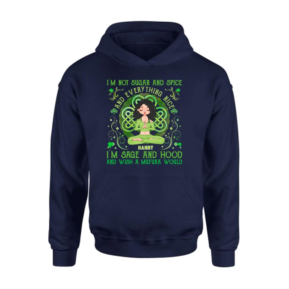 Personalized Irish Girl Yoga Shirt - Gift Idea For St Patrick's Day - I'm Sage And HoodAnd Wish A Mufuka Would