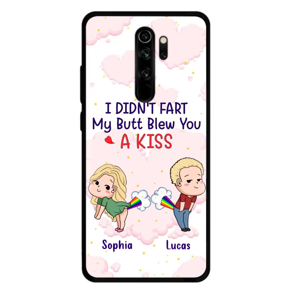 Custom Personalized Fart Couple Phone Case - Funny Valentine's Day Gift For Couple - I Didn't Fart My Butt Blew You A Kiss - Case For Xiaomi, Oppo And Huawei