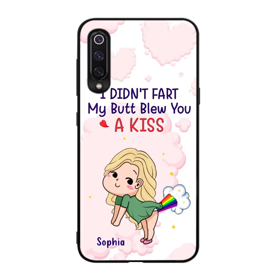 Personalized Fart Couple Phone Case - Funny Valentine's Day Gift For Couple - I Didn't Fart My Butt Blew You A Kiss - Case For Xiaomi, Oppo And Huawei