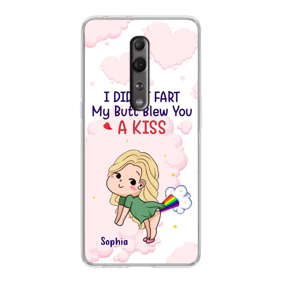 Personalized Fart Couple Phone Case - Funny Valentine's Day Gift For Couple - I Didn't Fart My Butt Blew You A Kiss - Case For Xiaomi, Oppo And Huawei