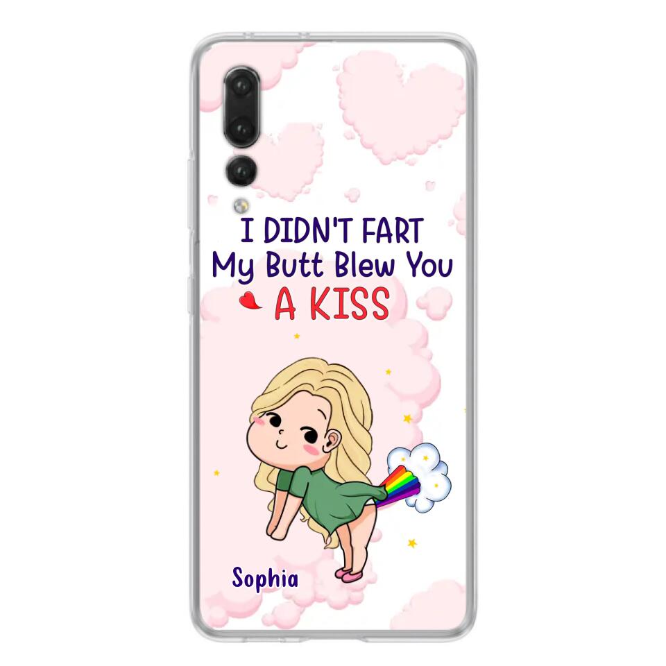 Personalized Fart Couple Phone Case - Funny Valentine's Day Gift For Couple - I Didn't Fart My Butt Blew You A Kiss - Case For Xiaomi, Oppo And Huawei