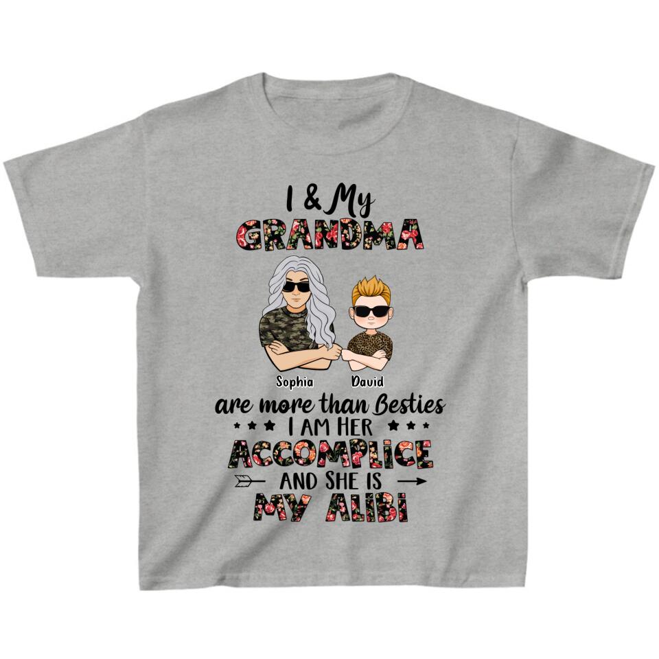 Personalized Grandma & Grandkids T-shirt - Gift Idea For Grandma/Grandkid - I & My Grandkids Are More Than Besties