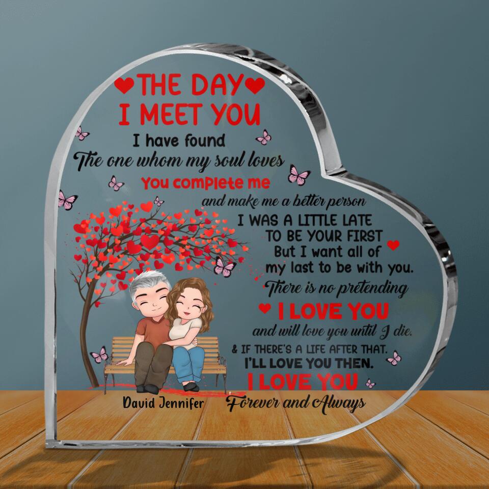 Personalized Couple Acrylic Plaque - Gift Idea For Couple - Mother's Day Gift For Wife From Husband - The Day I Met You I Have Found The One Whom My Soul Loves