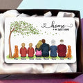 Personalized Family Wallet Aluminum Card - Gift Idea For Whole Family/Couple/Pet Lover - Up to 6 People And 4 Pets - Home Sweet Home