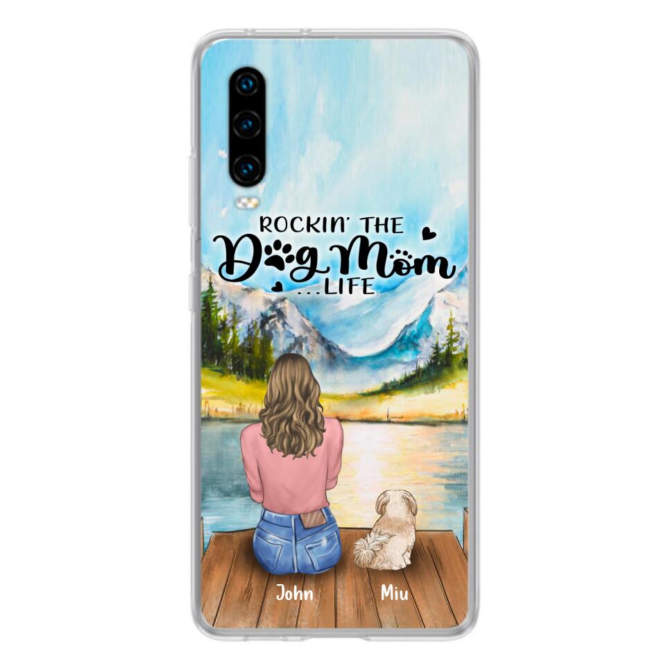 Personalized Dog Mom Phone Case - Gifts For Dog Lover With Up to 7 Dogs - Rockin' The Dog Mom Lifess
