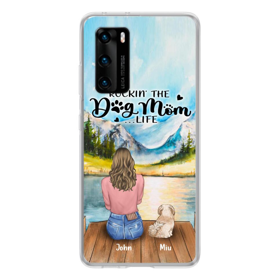 Personalized Dog Mom Phone Case - Gifts For Dog Lover With Up to 7 Dogs - Rockin' The Dog Mom Lifess