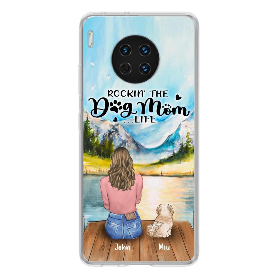 Personalized Dog Mom Phone Case - Gifts For Dog Lover With Up to 7 Dogs - Rockin' The Dog Mom Lifess