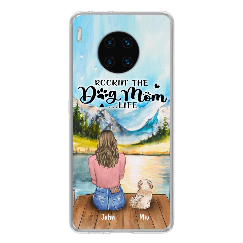 Personalized Dog Mom Phone Case - Gifts For Dog Lover With Up to 7 Dogs - Rockin' The Dog Mom Lifess