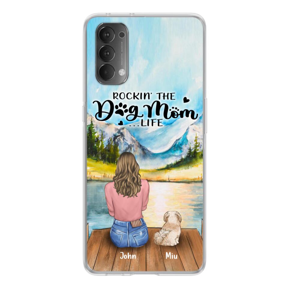 Personalized Dog Mom Phone Case - Gifts For Dog Lover With Up to 7 Dogs - Rockin' The Dog Mom Lifess