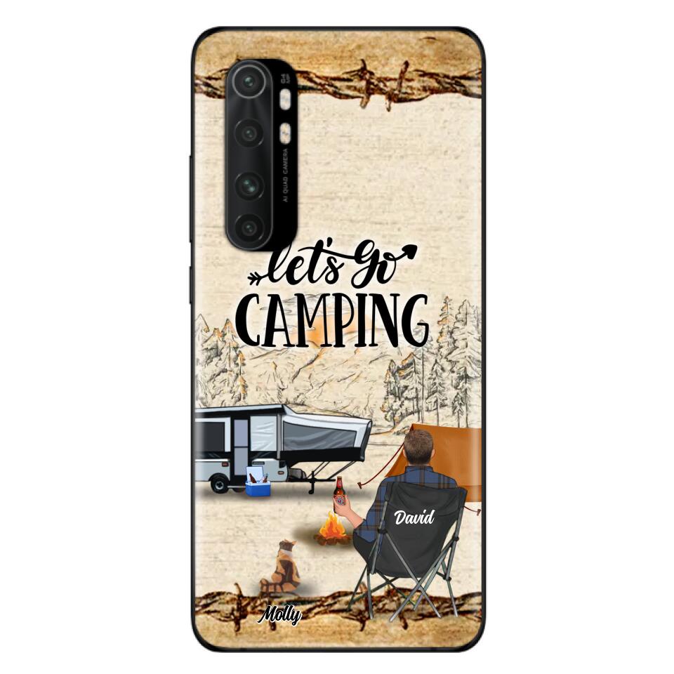 Personalized Camping Phone Case - Gift Idea For Camping Lovers - Couple/Single Man/Woman With Up to 6 Pets - Let's Go Camping - Cases For Oppo, Xiaomi & Huawei