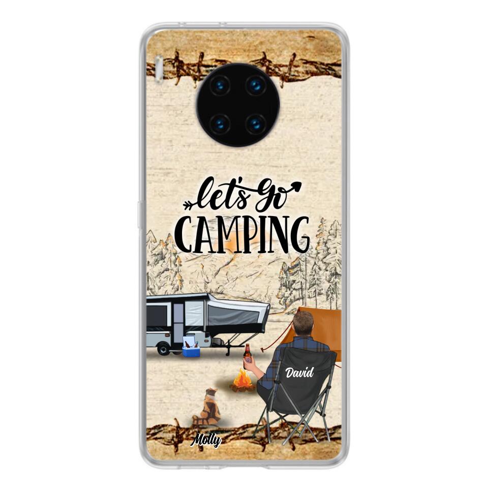 Personalized Camping Phone Case - Gift Idea For Camping Lovers - Couple/Single Man/Woman With Up to 6 Pets - Let's Go Camping - Cases For Oppo, Xiaomi & Huawei